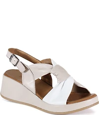 Diba True Kala Flower Leather Knotted Platform Wedge Sandals