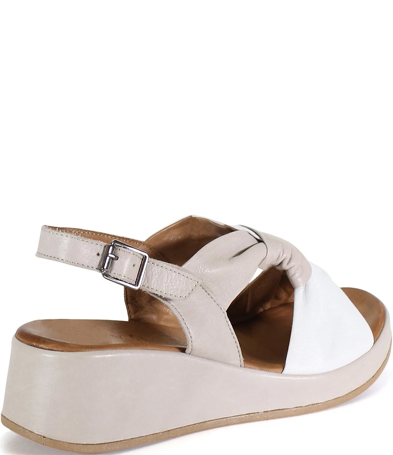 Diba True Kala Flower Leather Knotted Platform Wedge Sandals