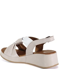 Diba True Kala Flower Leather Knotted Platform Wedge Sandals