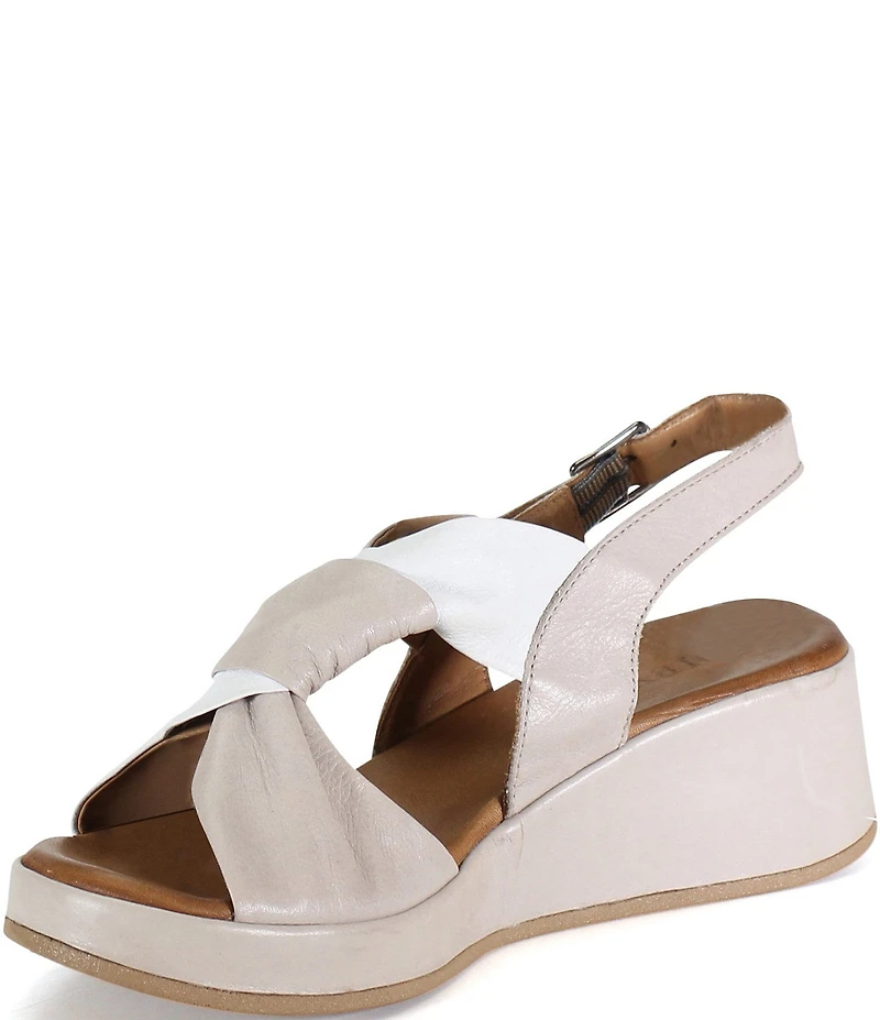 Diba True Kala Flower Leather Knotted Platform Wedge Sandals