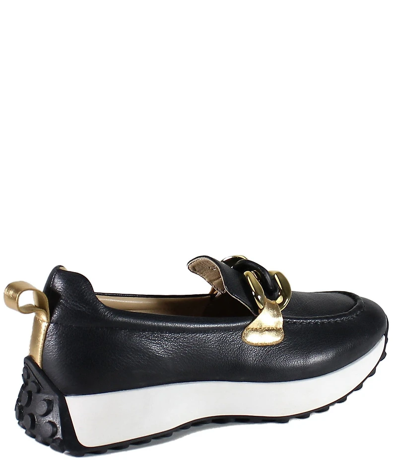 Diba True Kind Words Leather Platform Chain Loafers