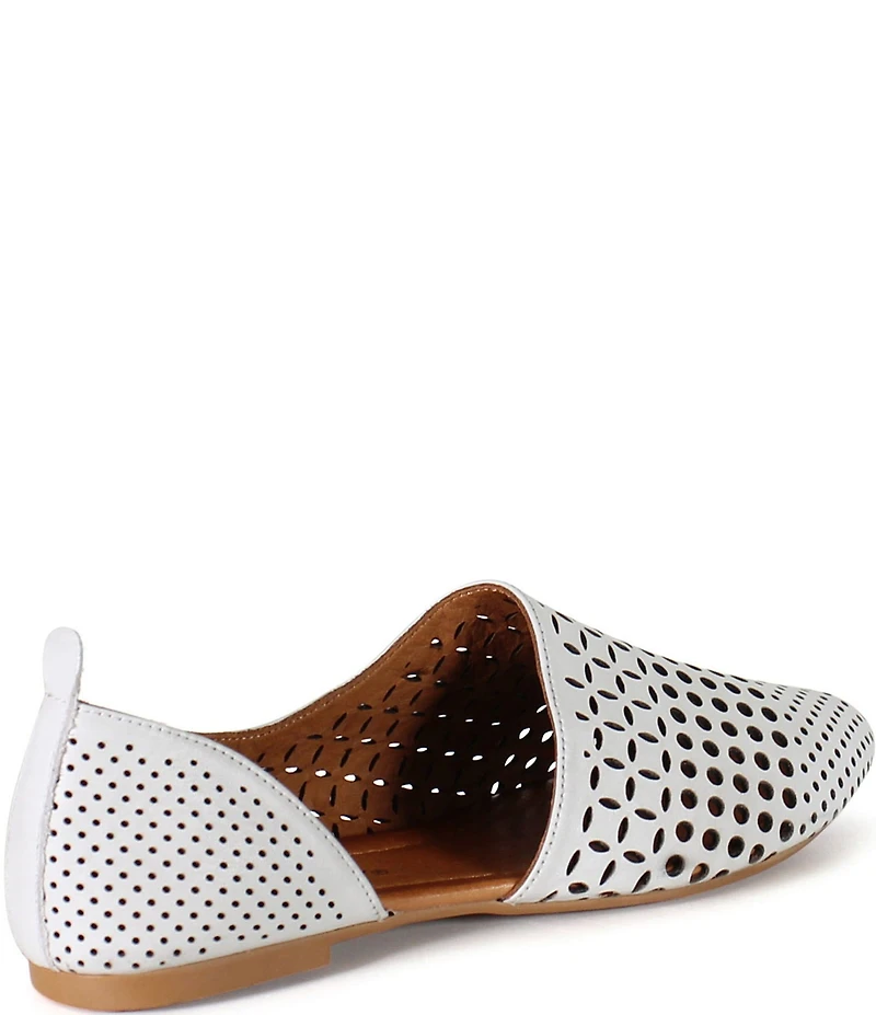 Diba True Papy Russ Laser Cut Perforated Leather d'Orsay Flats