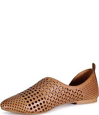 Diba True Papy Russ Laser Cut Perforated Leather d'Orsay Flats