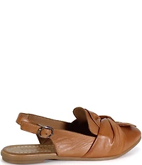 Diba True People Talk Leather Bow Slingback Flats