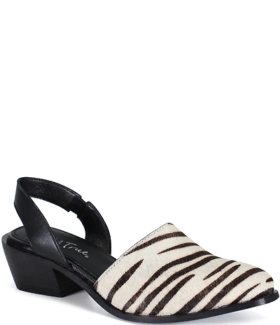 Diba True Pri Ority Zebra Slingback Pumps