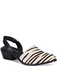 Diba True Pri Ority Zebra Slingback Pumps