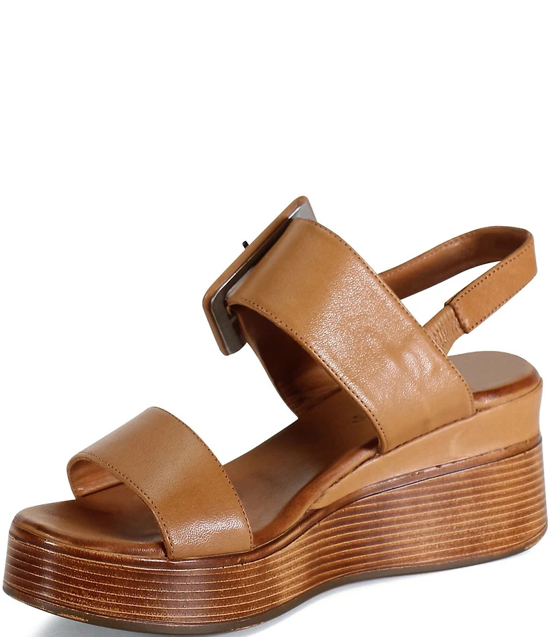 Diba True Seen It All Leather Platform Wedge Sandals