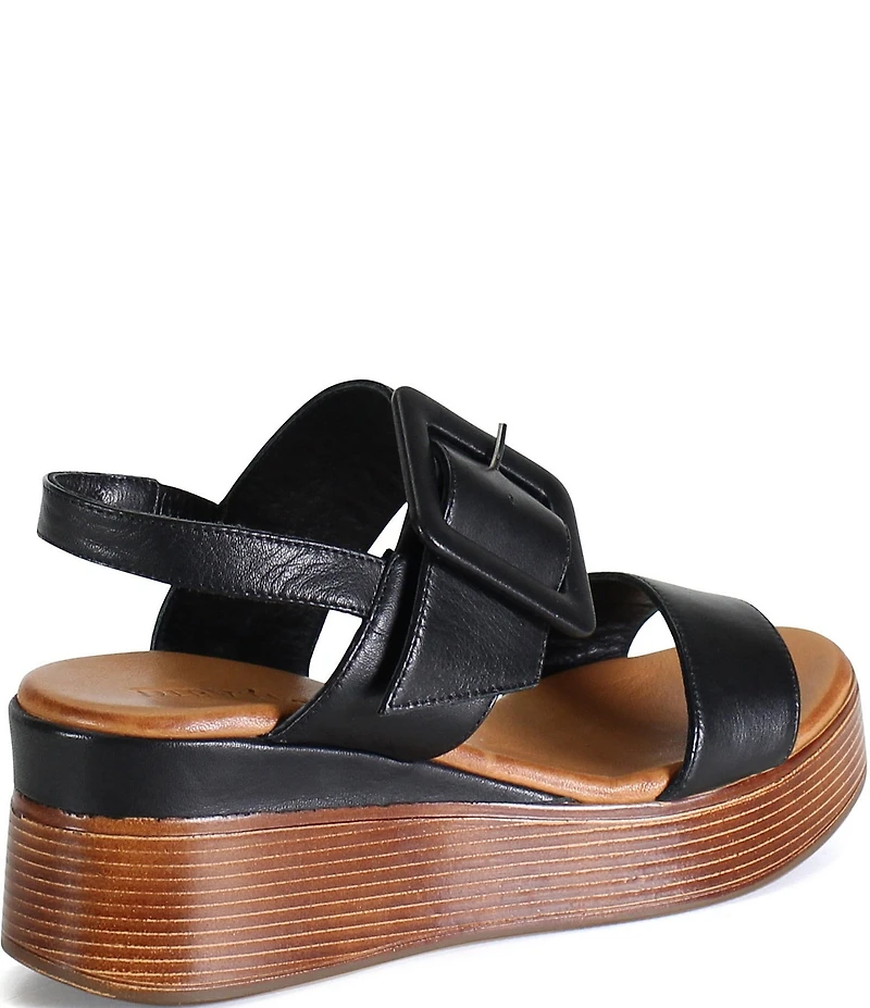 Diba True Seen It All Leather Platform Wedge Sandals