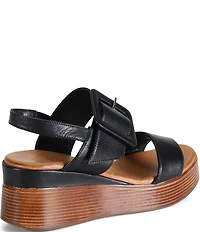 Diba True Seen It All Leather Platform Wedge Sandals