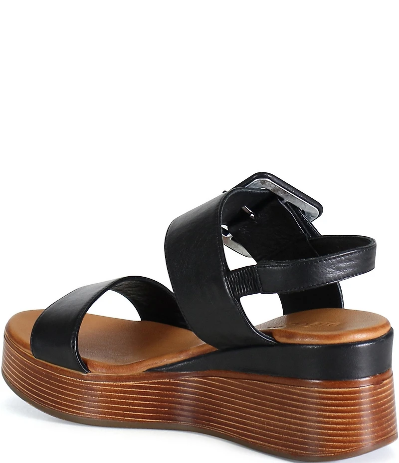 Diba True Seen It All Leather Platform Wedge Sandals