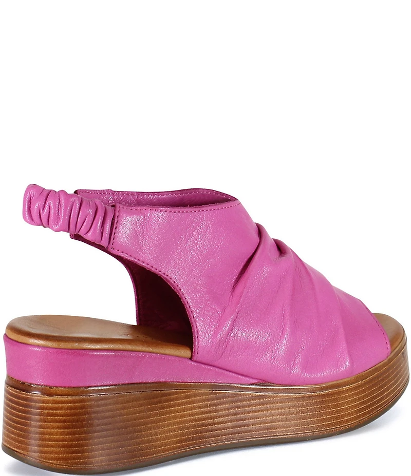 Diba True Small Town Leather Platform Wedge Sandals