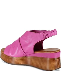Diba True Small Town Leather Platform Wedge Sandals
