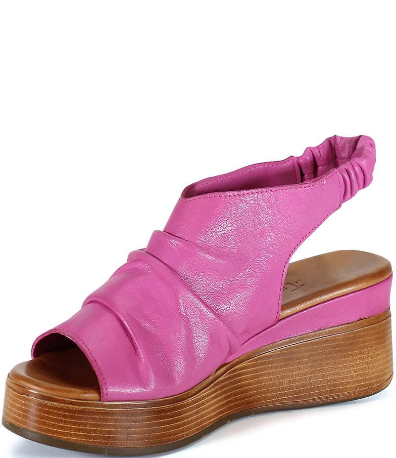 Diba True Small Town Leather Platform Wedge Sandals