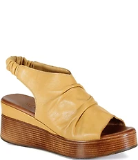 Diba True Small Town Leather Platform Wedge Sandals