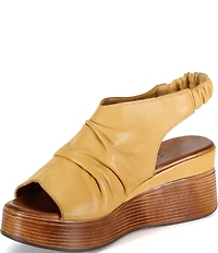 Diba True Small Town Leather Platform Wedge Sandals