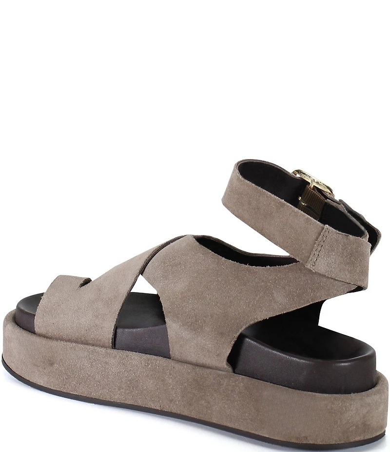Diba True Sugar Fix Suede Toe Loop Platform Sandals