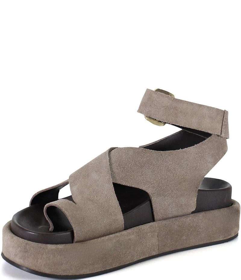 Diba True Sugar Fix Suede Toe Loop Platform Sandals