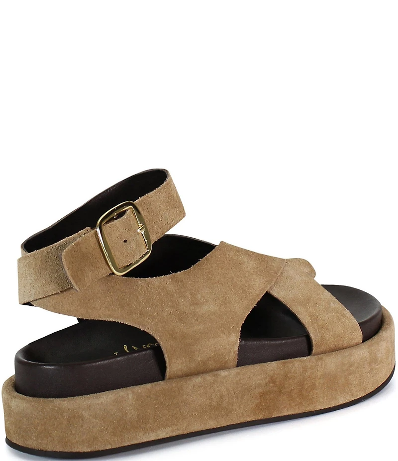Diba True Sugar Fix Suede Toe Loop Platform Sandals