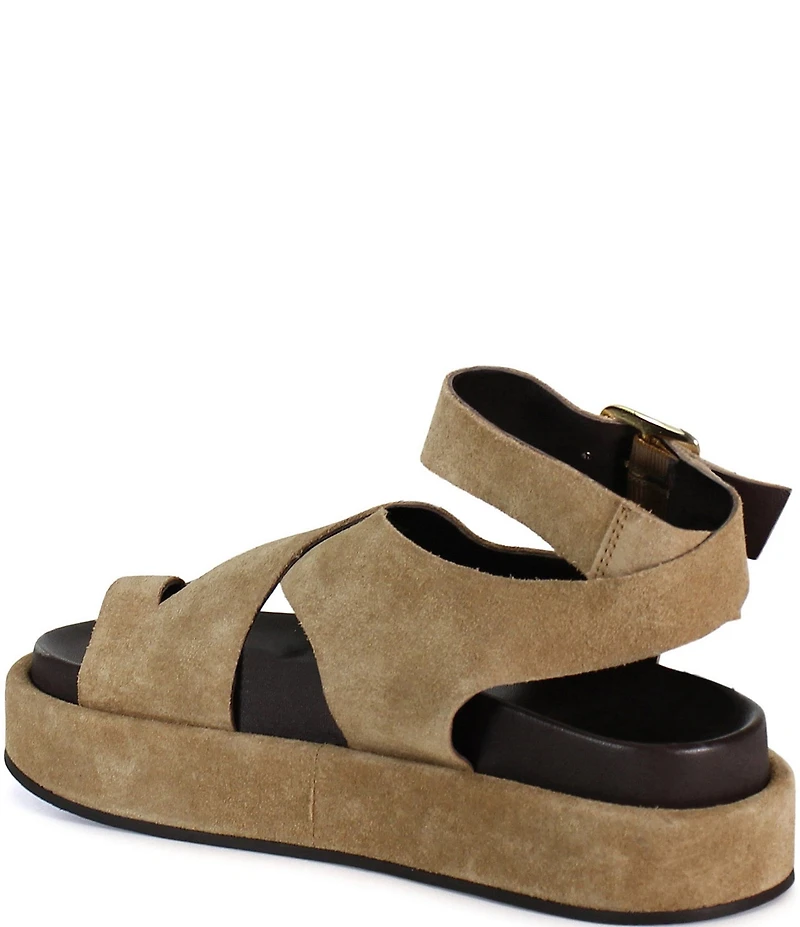 Diba True Sugar Fix Suede Toe Loop Platform Sandals