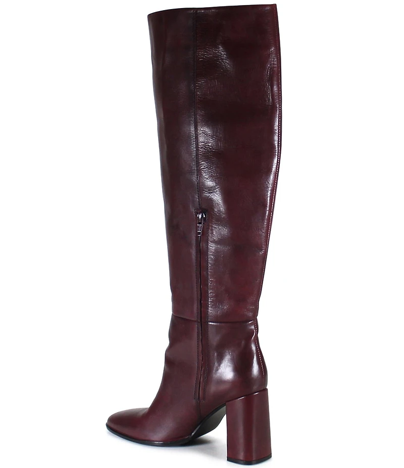 Diba True Text Back Leather Knee High Boots