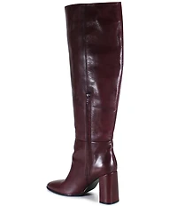 Diba True Text Back Leather Knee High Boots