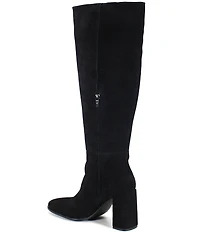 Diba True Text Back Suede Knee High Boots