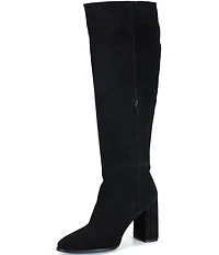 Diba True Text Back Suede Knee High Boots