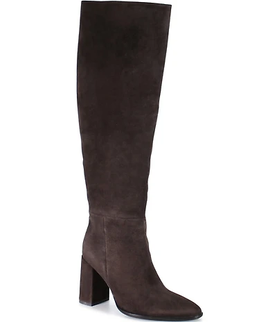 Diba True Text Back Suede Knee High Boots