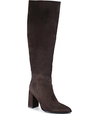 Diba True Text Back Suede Knee High Boots