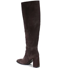 Diba True Text Back Suede Knee High Boots