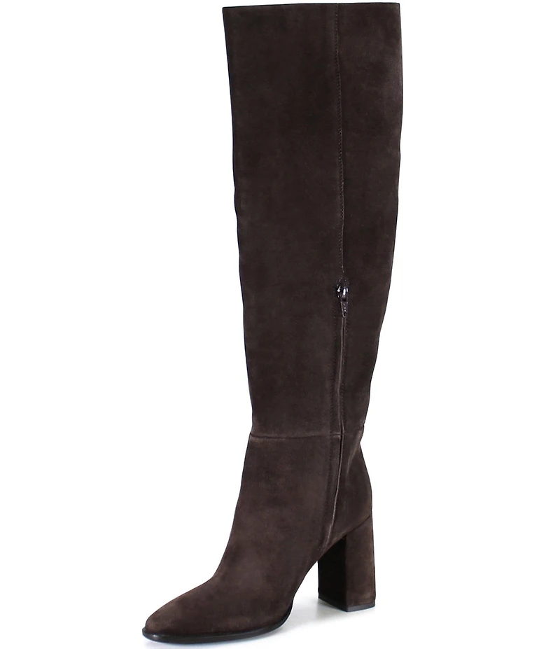Diba True Text Back Suede Knee High Boots