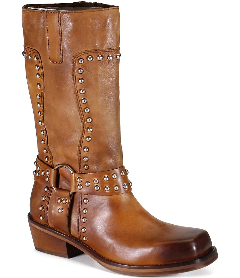 Diba True Val Uable Leather Studded Harness Boots