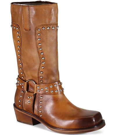 Diba True Val Uable Leather Studded Harness Boots