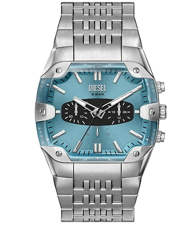 Diesel Men's Cushion Quartz Chronograph Stainless Steel Bracelet Watch