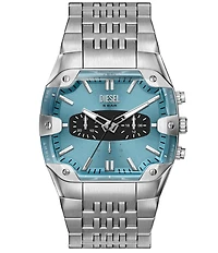 Diesel Men's Cushion Quartz Chronograph Stainless Steel Bracelet Watch