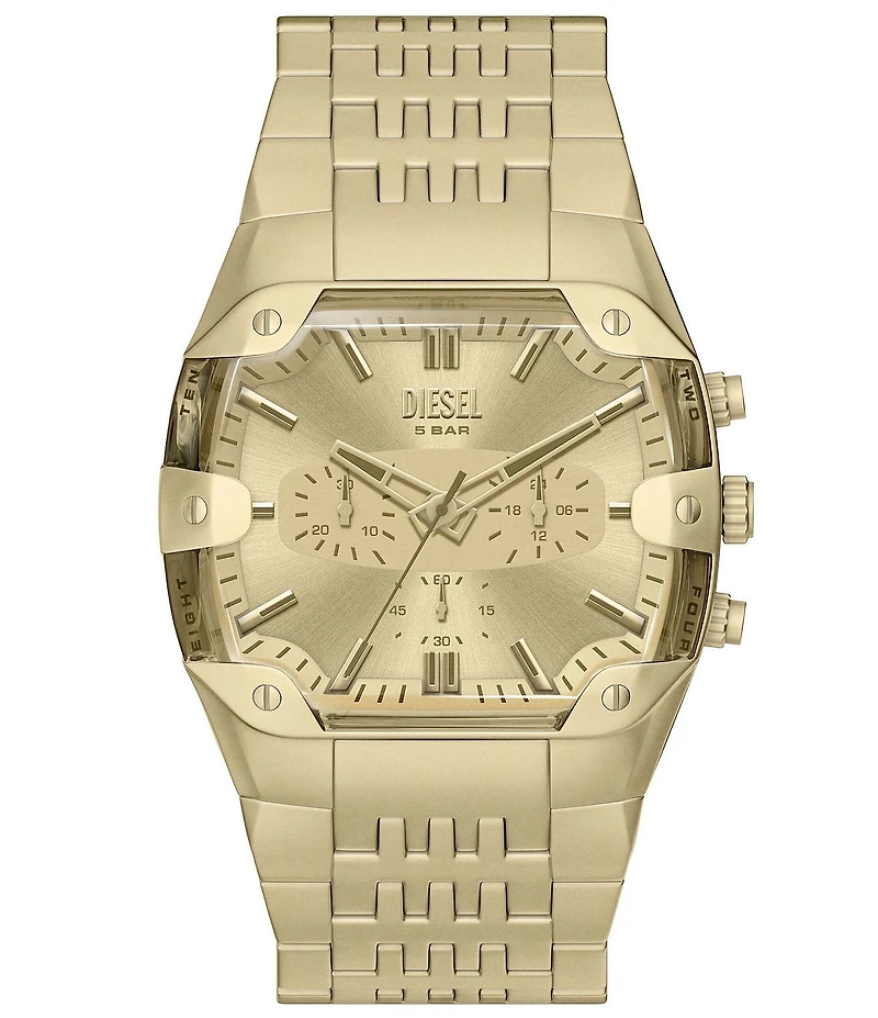 Diesel Men's Cushion Quartz Chronograph Stainless Steel Bracelet Watch