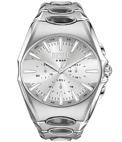 Diesel Men's D-Curve Chronograph Stainless Steel Bracelet Watch
