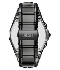 Diesel Men's D-Curve Quartz Chronograph Gunmetal Tone Stainless Steel Bracelet Watch