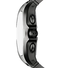 Diesel Men's D-Curve Quartz Chronograph Gunmetal Tone Stainless Steel Bracelet Watch