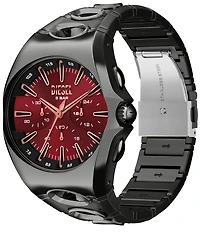 Diesel Men's D-Curve Quartz Chronograph Gunmetal Tone Stainless Steel Bracelet Watch