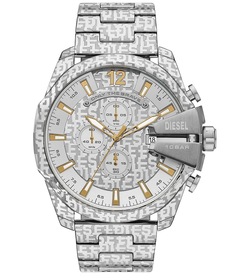 Diesel Men's Mega Chief Chronograph Stainless Steel Bracelet Watch