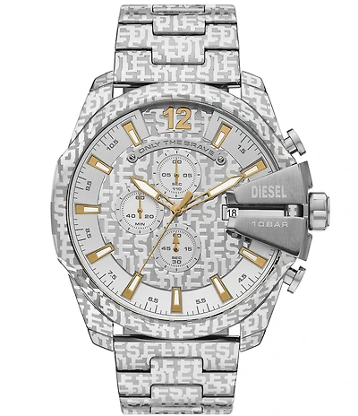 Diesel Men's Mega Chief Chronograph Stainless Steel Bracelet Watch