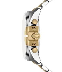 Diesel Men's Mega Chief Quartz Chronograph Two Tone Stainless Steel Bracelet Watch