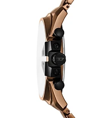 Diesel Men's Mega Chief Slim Chronograph Brown Stainless Steel Watch