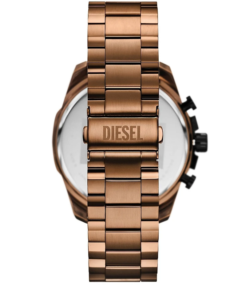 Diesel Men's Mega Chief Slim Chronograph Brown Stainless Steel Watch