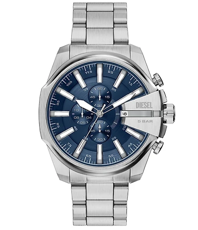 Diesel Men's Mega Chief Slim Chronograph Stainless Steel Bracelet Watch