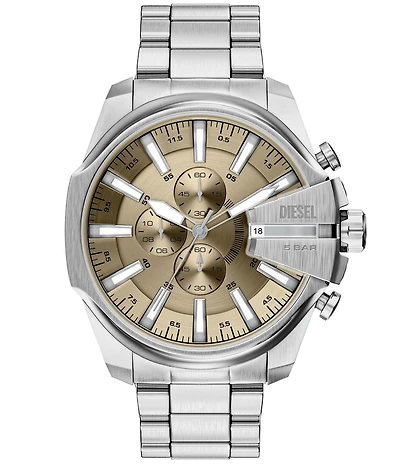 Diesel Men's Mega Chief Slim Chronograph Stainless Steel Bracelet Watch