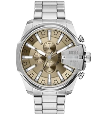 Diesel Men's Mega Chief Slim Chronograph Stainless Steel Bracelet Watch