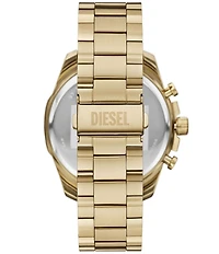Diesel Men's Mega Chief Slim Quartz Chronograph Gold Tone Stainless Steel Bracelet Watch