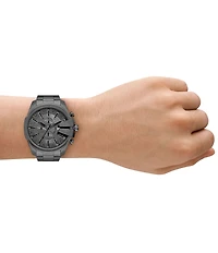 Diesel Men's Mega Chief Slim Quartz Chronograph Tone Stainless Steel Bracelet Watch